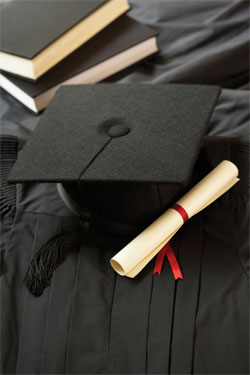 image of a cap and diploma